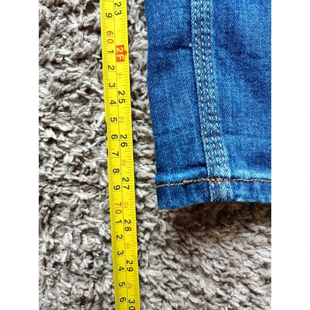 Free People Overalls Women's Size 27 Denim Bib Zip Pockets Adjustable Straps - Picture 5 of 5